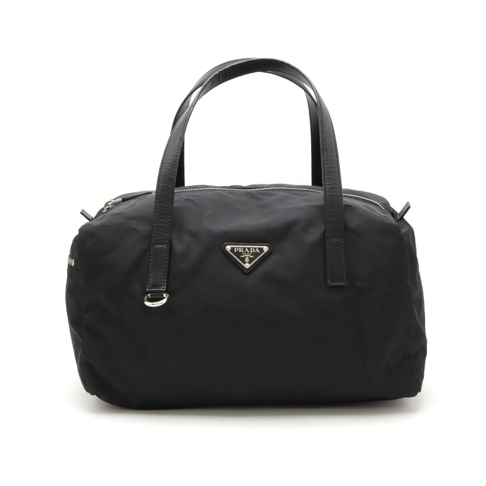 Prada handbag Boston bag leather NERO black